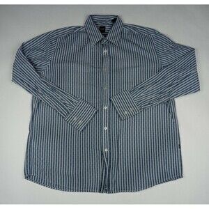 HUGO BOSS Long Sleeve Button Up Shirt Men's Size XL Striped Casual